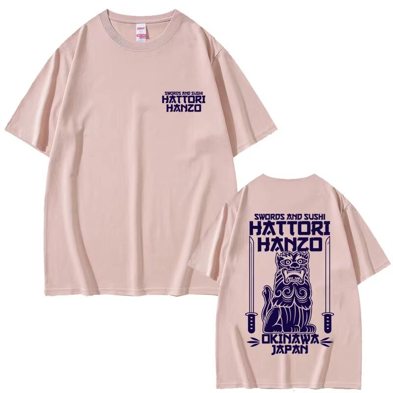 Hattori Hanzo RED Swords and Sushi Kill Bill Okinawa Japan Tarantino Tshirt Unisex WoUnisex Casual Cotton Vintage Short Sleeve Tshirt