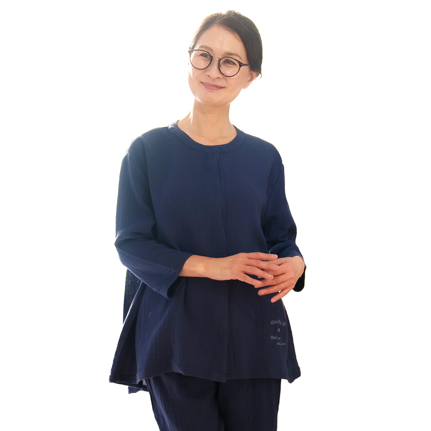 

MY Soft and gentle gauze pajamas for suitable for hospital nursing and relaxation 2 colors available [KISS LIFE] women, stylish, seniors, stays, care,