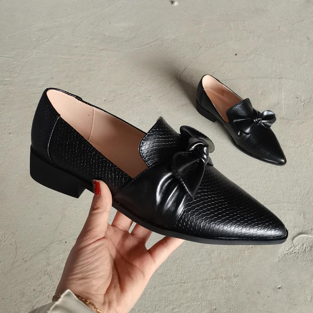 Modern Living Dames Platte Schoenen Lente Herfst Nieuwe Enkele Schoenen Klassieke Puntige Neus Dames Loafers Grote Maten 34-43 42