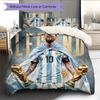 Set Copripiumino Trapuntato con Motivo Lionel Messi Decorazione per la Casa Regalo (1 * copripiumino + 2 * federe senza imbottitura)