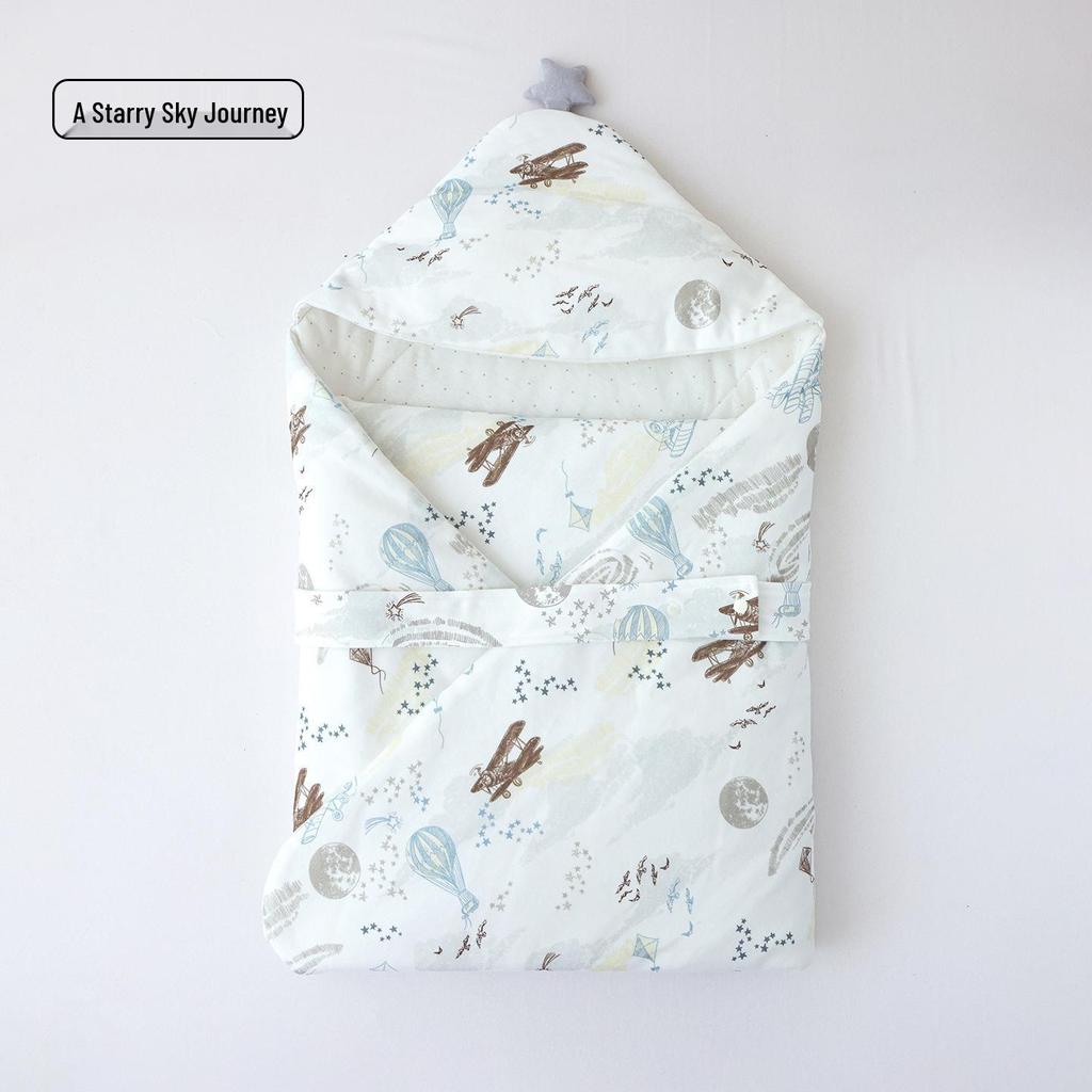 Four-Season Anti-Startle Swaddle: Class A Thickened Cotton Blanket for Newborns