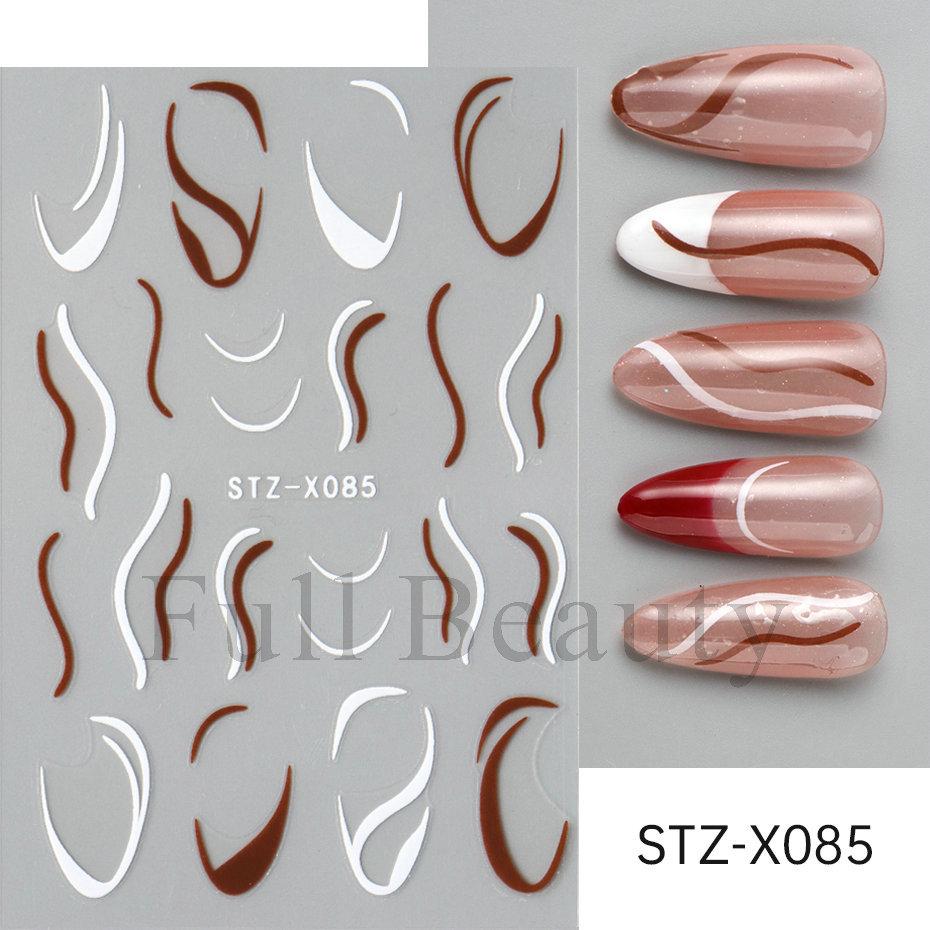 Nail Art Stickers Valentine's Day Romantic Mini Love Hollow Love French Love Adhesive Nail Stickers
