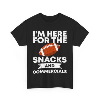 Snacks And Commercials Funny Football Bowl Gift T-Shirt Unisex T-Shirt