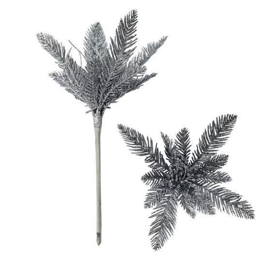 DYS Christmas Glitter Tree Filler Branches, Artificial Pine Needle Leaves Twig Picks for Xmas Ornaments, DIY Wreath Garland Decor