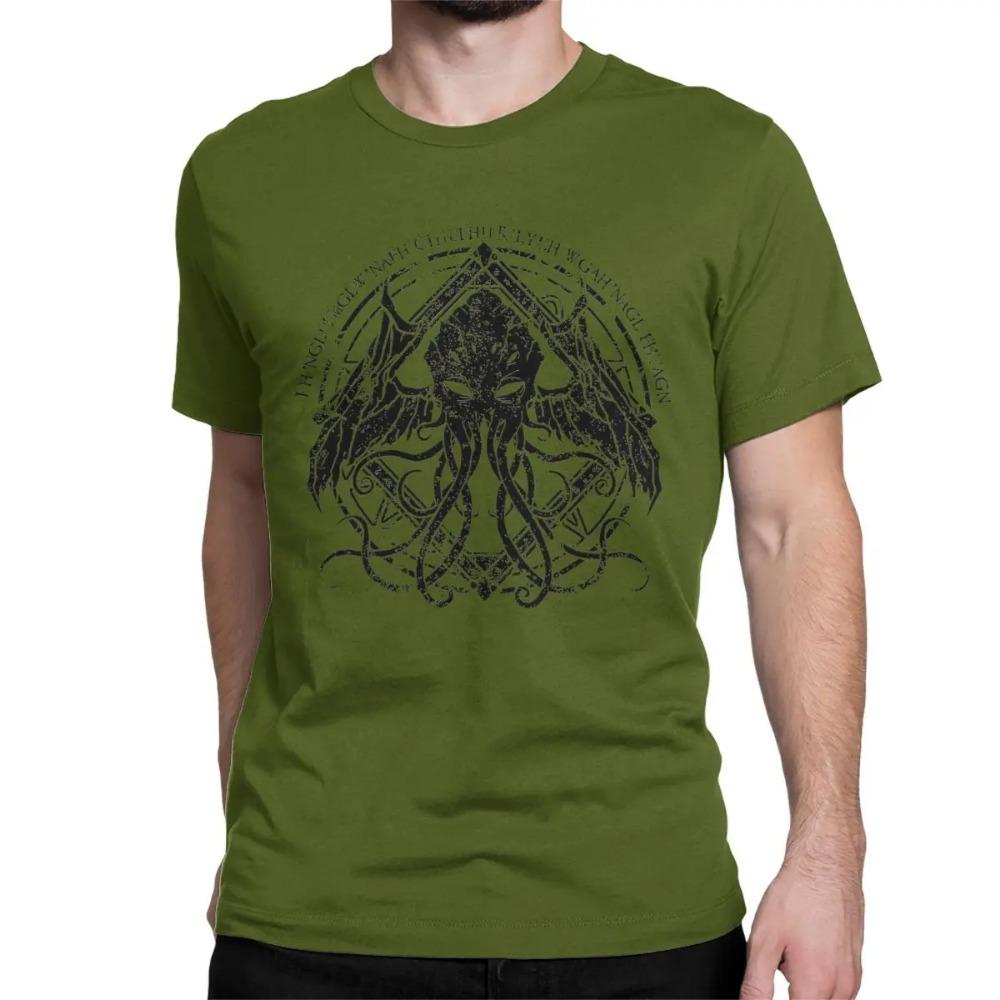 Lovecraft Cthulhu Myth Men's Women's T-shirt Cthulhu Funny T-shirt Short-sleeved Round Neck T-shirt Plus Size Top