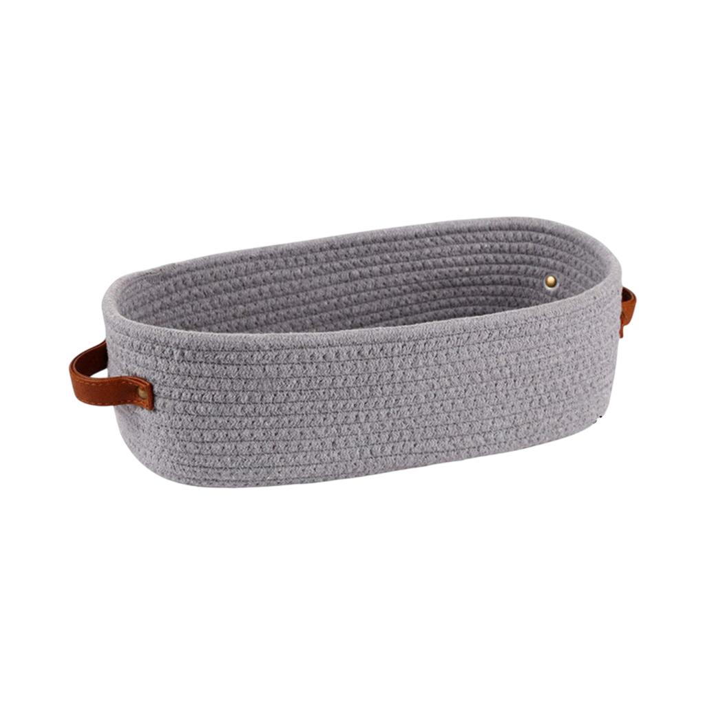 Nordic Cotton Rope Woven Storage Baskets Oval Bathroom Storage Basket Desktop Sundries Sundries Key Cosmetics Storage