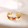 1Women's fashionable and unique butterfly ring with adjustable opening