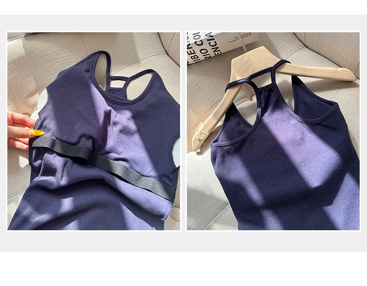 Sleeveless Top with Built-In Chest Pads & Straps, Women's 2026 Spring/Summer Hot Girl Style