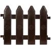 10x Plastic Garden Fence Brown Border Palisade Edging Lawn 2m