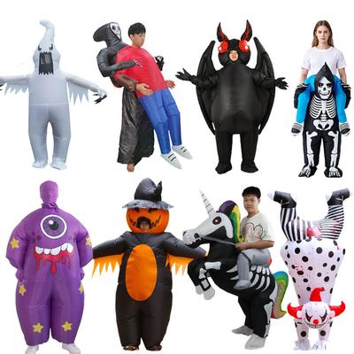 Costumi divertenti per performance di Halloween Spaventoso Fantasma Uomo Zucca Costumi gonfiabili Giorno dei Morti Festa di Carnevale Cosplay