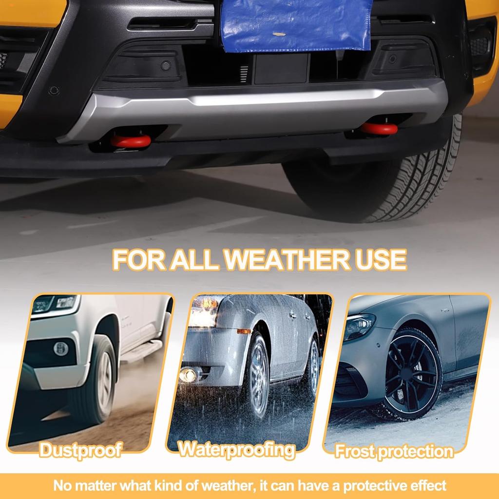 Car Tow Hook Protective Cover Compatible with Ford Ranger 2023-2025 Rubber Front Bumper Tow Ring Pull Ring Protective Case Trailer Pull Ring Trim