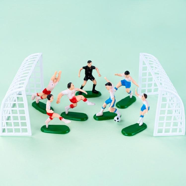 Boys Birthday Party Cake Toppers Football Inspired Decorations Durable Food Safe Plastic Materials Display Ornament