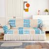 Stretchy Drop Settee Protector Crisp Jet black Tartan Loveseat Throw Corner unit Family Area Bed Protectors Plush Hotel Residence Anti Slip Anti