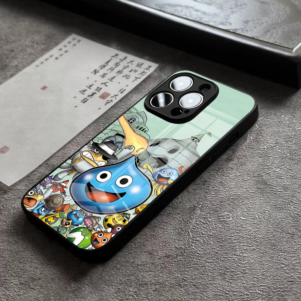 D-Dragon Quest Slime Phone Case For IPhone 17 Pro Max 14 Pro 15 12 11 13 Mini X XR XS 16 Plus SE Glass Cover