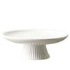 Round High Foot Fruit Tray Ceramic Snacks Dessert Plate Home Solid Color Tableware Bread Cake Display Plates Kitchen Accessories