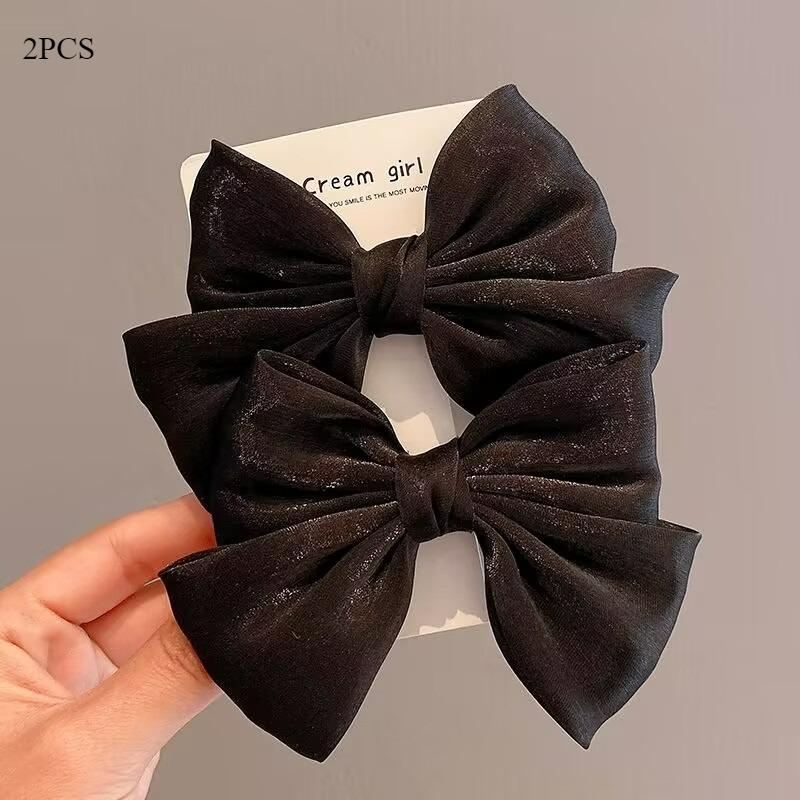2PCS Korean-Style Baby Bow Hair Clips for Girls Cute Sweet Princess Hairpins Children's Duckbill Hair Accessories