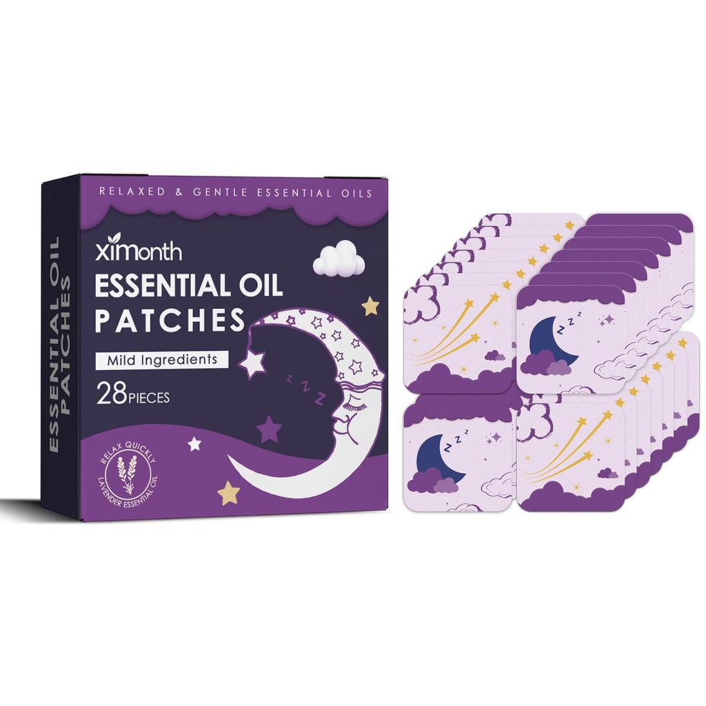 XIMONTH Ätherisches Öl Gute Nacht Pflaster Hilft, nachts schnell einzuschlafen Lindert Körpermuskelermüdung Stress Schlaf-Pflaster