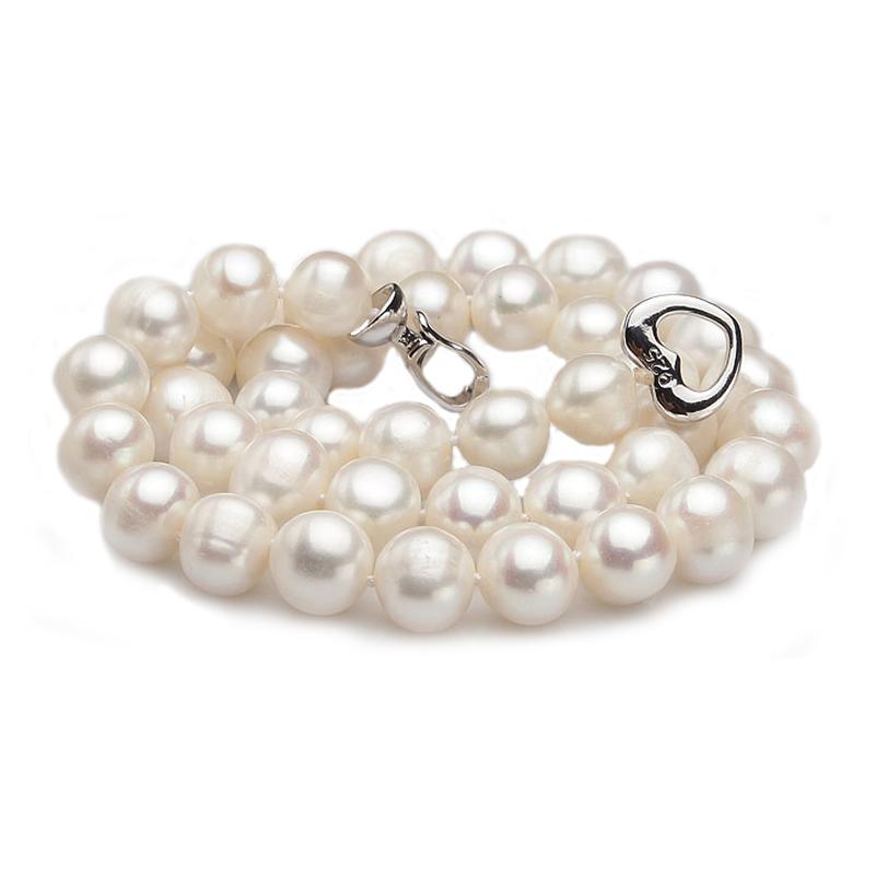 

Natural Freshwater Round Black Pearl Necklace Woman,Wedding Pearl Necklace 925 Silver Mother Wife Anniversary Gift 40cm