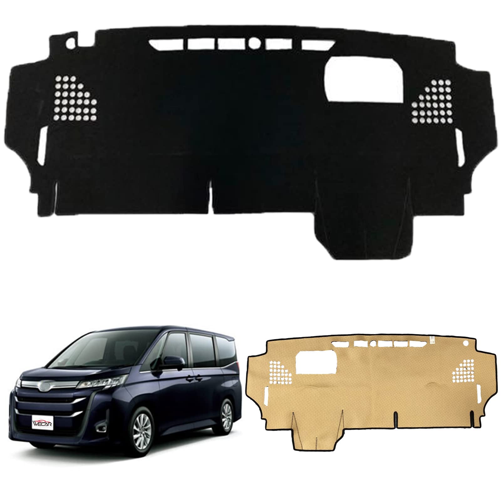 

Коврик на приборную панель WeCar для новой 90-й серии из замши, однотонный, совместимый с 2022 г. по настоящее время, защита от солнца, легкая установка, Voxy/Noah (с HUD-дисплеем), Материал,