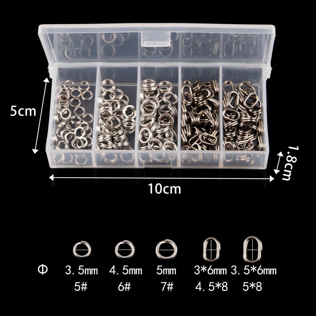 Fishing Split Rings Assortment for Bass Gear