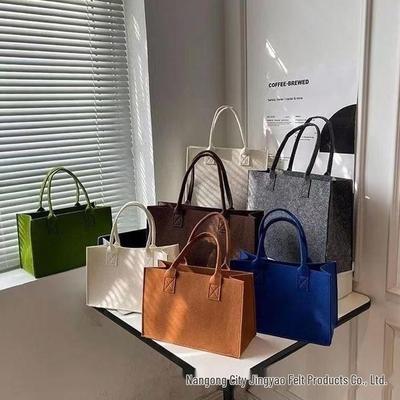 2025 Women's Felt Tote: Douyin & Xiaohongshu Style, Single Shoulder, Large Capacity Handbag