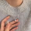 Korean-Style Sterling Silver Money Bag Necklace - Women's High-End, Versatile Clavicle Chain