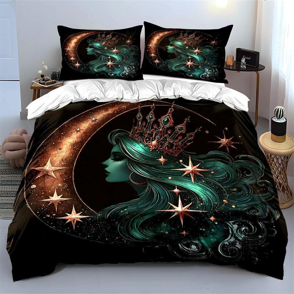 Celestial Queen's Radiant Beauty. Bedding Sets Duvet Covers Pillowcases(1* Duvet Cover 2* Pillowcases Without Duvet Insert)