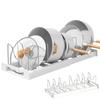 Telescopic Pot Rack Pan Holder Rack Kitchen Flexible Pot Stand Kitchen For Pots And Pans Lid With 7 Adjustable Compartment