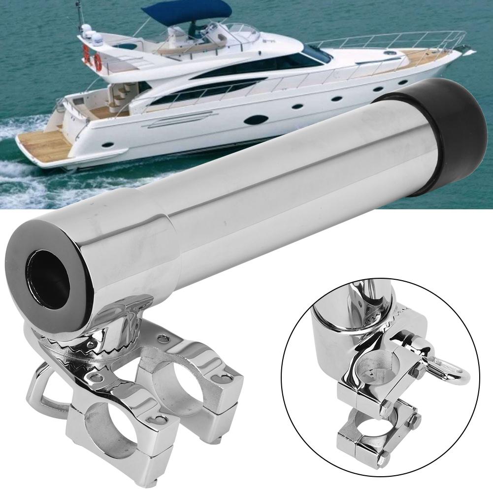 360 degrees  Rotatable Marine Boat Fishing Rod Holder Stainless Steel Mount Angling Accessory