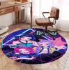KPop Demon Hunters Pattern Round Rug, Indoor/Outdoor Mat, for Picnic, Gameroom, Bedroom, Office, Living Room, Home Decor Carpet, Birthday Gift