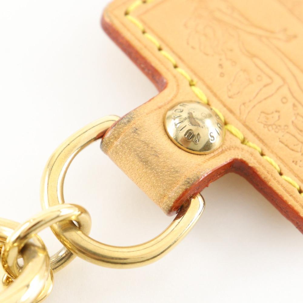 LOUIS VUITTON Porte Cle Fortune key ring M85378 Nume leather/Plated Gold unisex Used