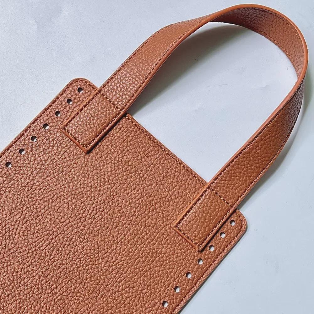 Handmade DIY Leather Woven Body Bag with Integrated Handle Hook