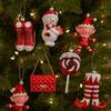 Santa Claus Christmas Elf Pendant Shiny Red Merry Christmas Decor  Holiday Party Decor