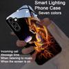 Lotus Buddha Colorful Luminous Phone Case For Samsung S26 S25 S24 S23 FE S22 S21 Ultra Plus Z Fold 7 6 5 LED Light Shining Cover