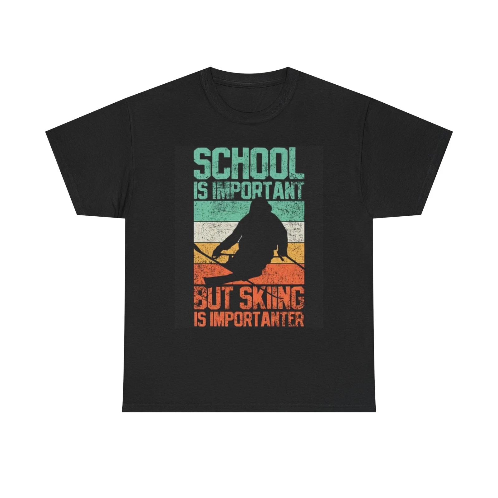 Men s and Women s T-shirts Skiing Graphic XL