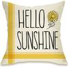 Summer Sunflower Pillow Case Linen Print Sun Flower Home Sofa Pillow Plant Flower Pillow