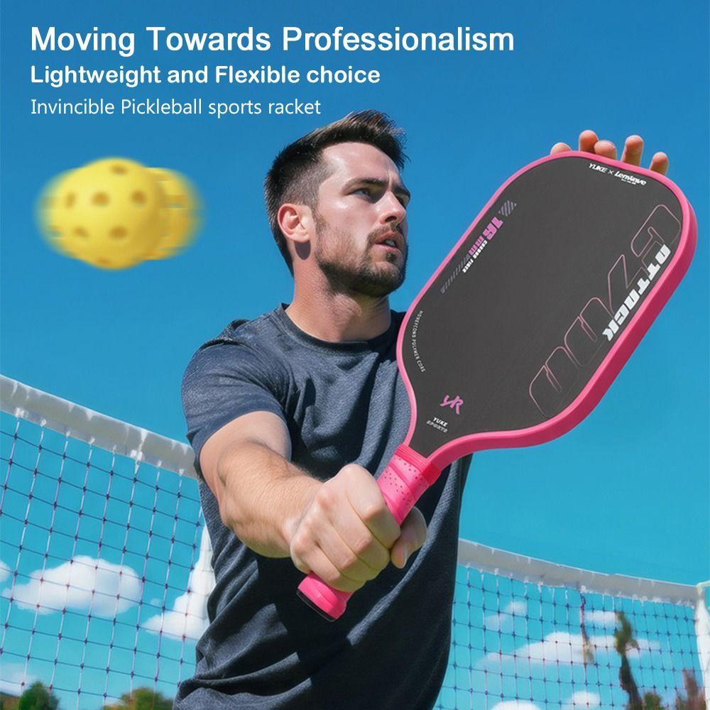 New 16MM Pickleball Paddles Carbon Fiber Anti-slip Pickleball Rackets Lightweight Shock-absorbing Pickleball Supplies for Adults