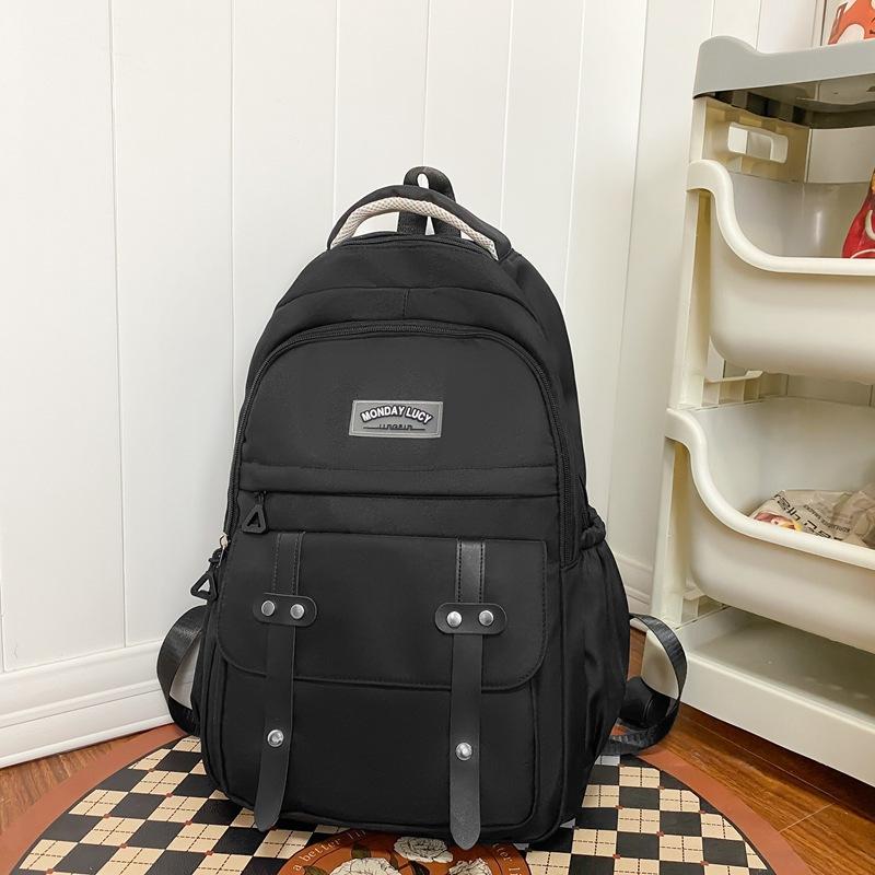 2025 New Backpack Girls College Student School Bag Men's Junior High School High School Student Primary School Student Large Capacity Travel Backpack