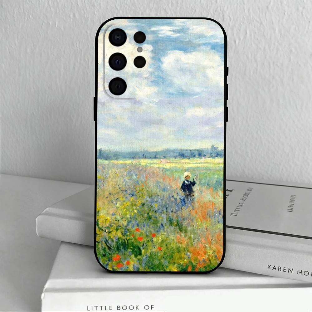 C-Claude-M-Monet-T Phone Case For Samsung S25,S24,S21,S22,S23,S30,Ultra,S20,Plus,Others Soft Black Case