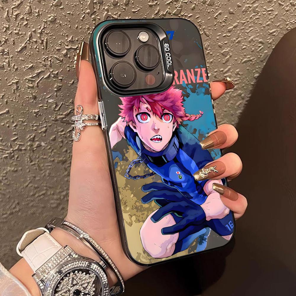 Blue Lock Ranze Kurona Translucent Mobile Phone Case for iPhone 17 16 15 14 13 12 11 X XR XS Air Pro Max Plus Colorful Cover