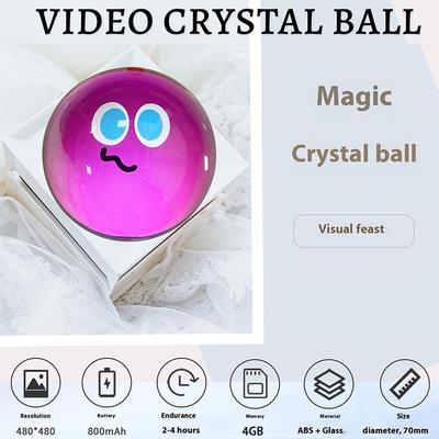 Boule de Cristal Électronique 3D Personnalisée Cadeau d'Anniversaire DIY Avec Connectivité WIFI Orbe Mémoire Lecteur Vidéo Personnalisé Portable