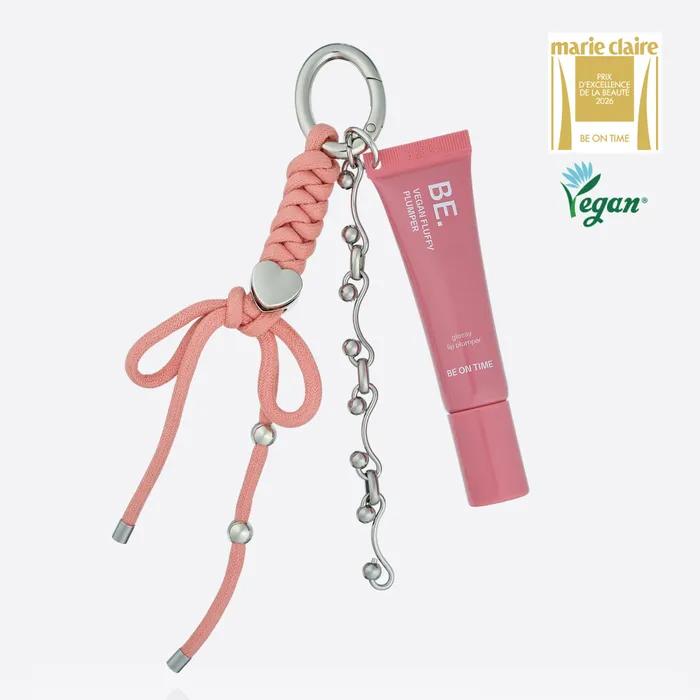 Vegan Fluffy Plumper Keyring Set 10g (01 Sheer Rosy / 02 Mellow Peach) 01 Shiroji