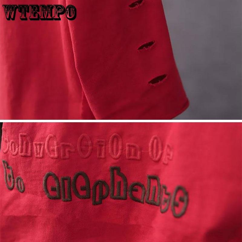 WTEMPO Women's Pure Cotton Round Neck Short Sleeve Large Size Spring and Summer Trend Loose Top Student T-shirt