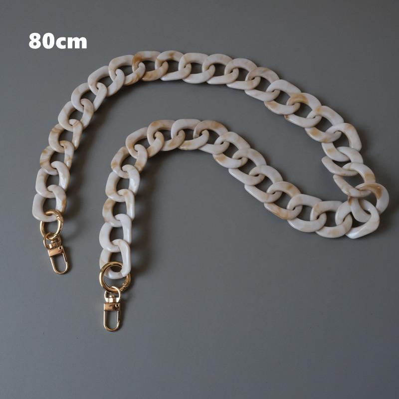 New Fashion Woman Bag Accessory Detachable Parts Replacement Chain Beige Resin Luxury Strap Women Acrylic Shoulder Handle Chain