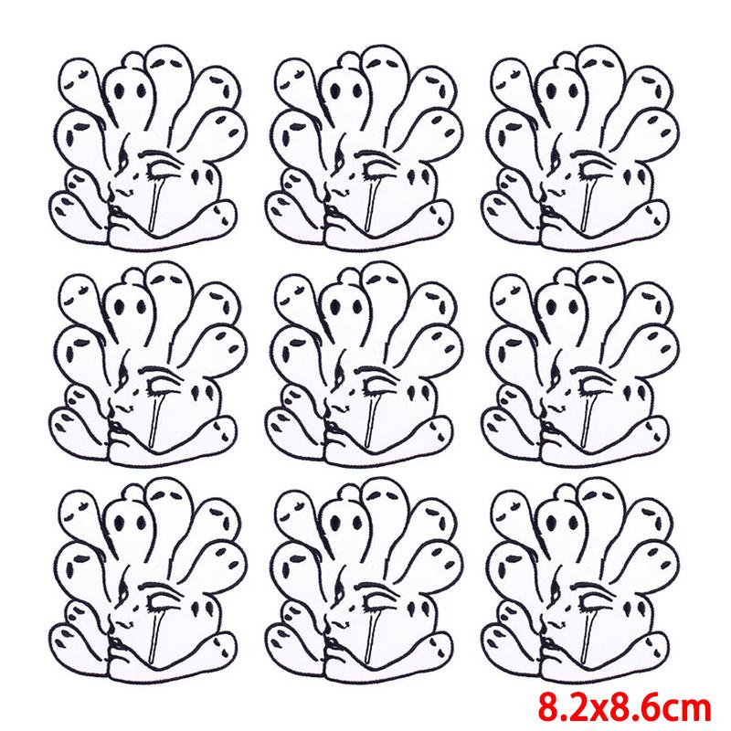 10 pezzi/lotto toppa da ricamo all'ingrosso termoadesiva sulle toppe per abbigliamento toppe su vestiti giacche decorazioni applique forniture per cucire