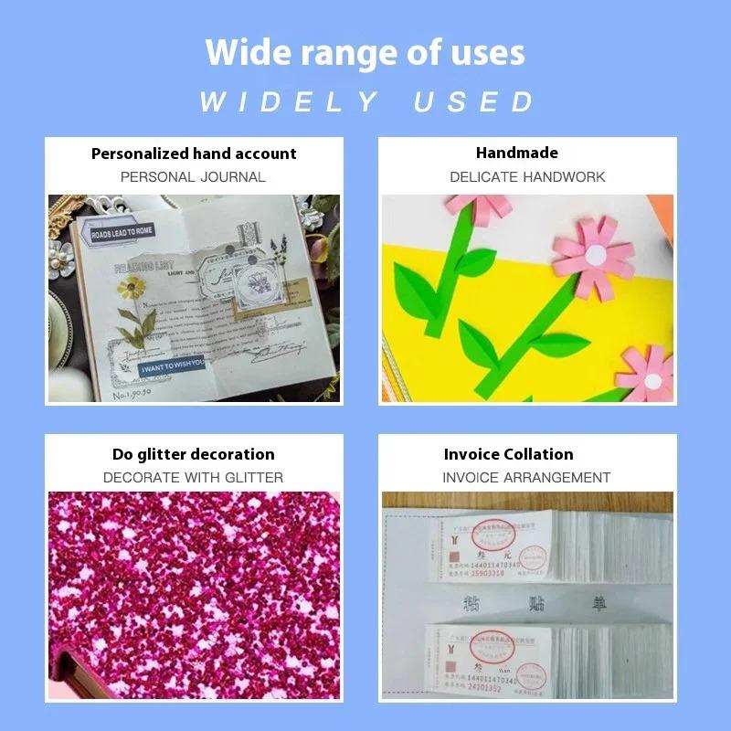 Fast Dry Glue Stick Color Jelly Solid Pen Shape Large Capacity Children Diy Journal Notebook Tool Student Office Cute Stationery