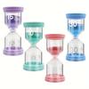 4pcs Marcaron Glass Sand Timers - 5/10/15/30 Min Colorful Hourglasses for Classroom, Home Office, Kitchen Decor & Games