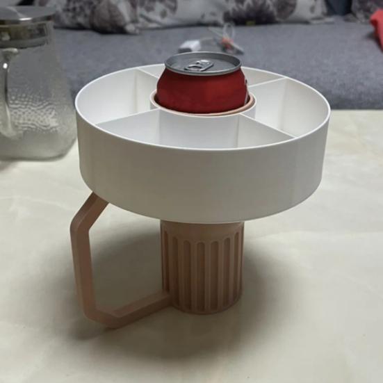 Outdoor Snack Tray with Handle 3D Printed Snacks And Drinks Tray for Cola And Beverages Portable Snack Organizer for Home Office Outdoor Travel