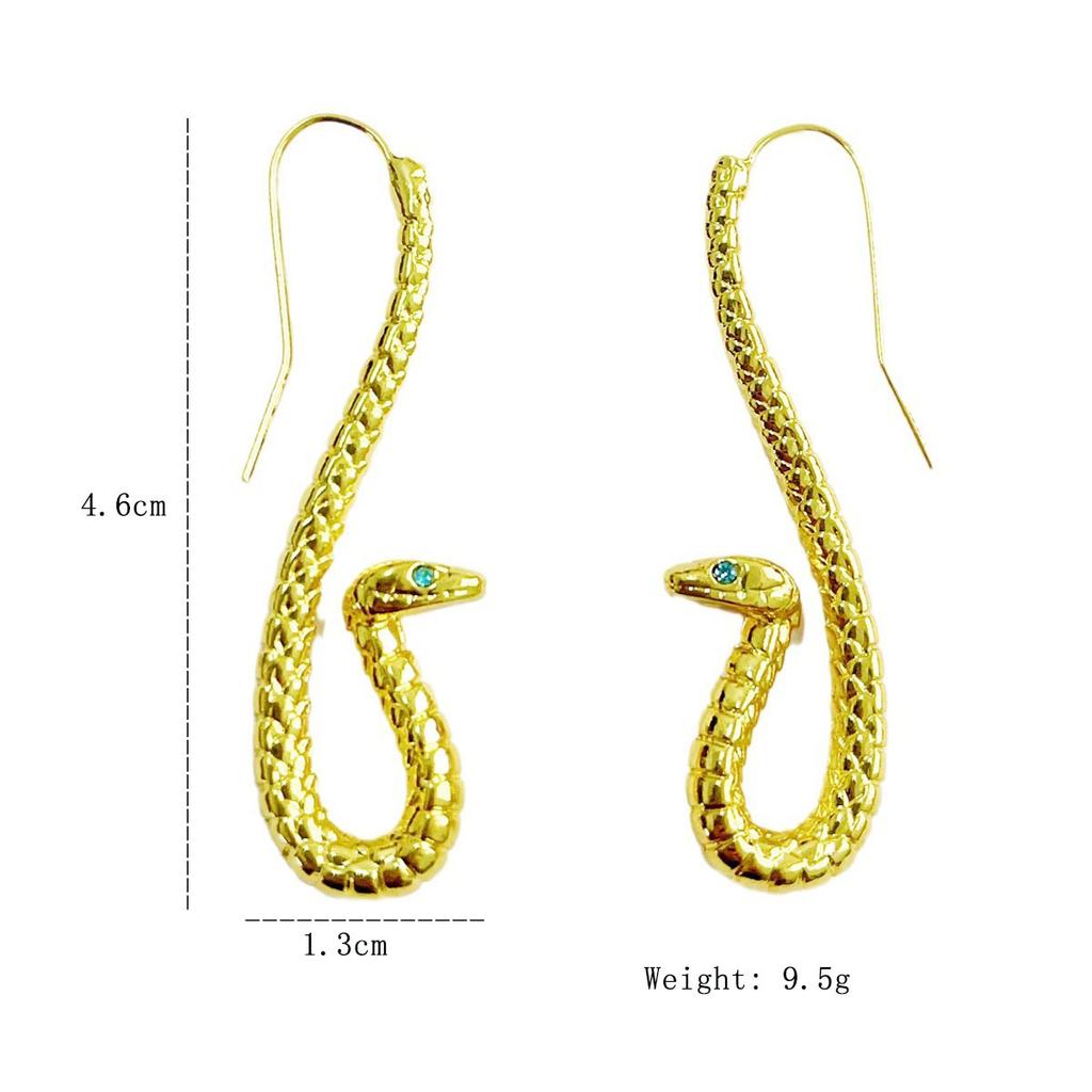 2024 New Gothic Snake Shape Earrings Detachable Texture Darkness Snake Long Earrings for Men Women Halloween Hiphop Jewelry Gift
