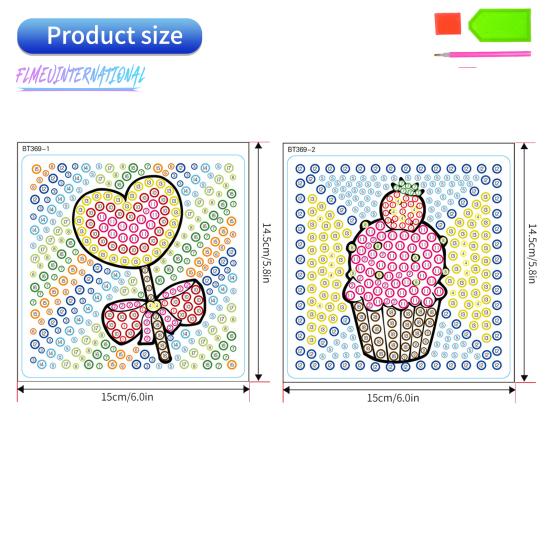 1 Set Diamant-Malerei-Aufkleber, funkelnder süßer Cartoon, DIY-Strassstein-Aufkleber-Set für Wanddekorationen zu Hause